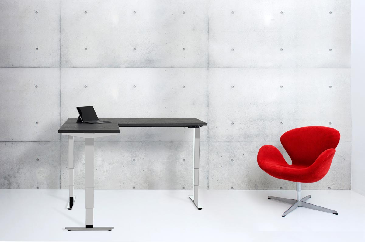 Corner Sit Stand Desk - Height Adjustable Desk By Lavoro Design
