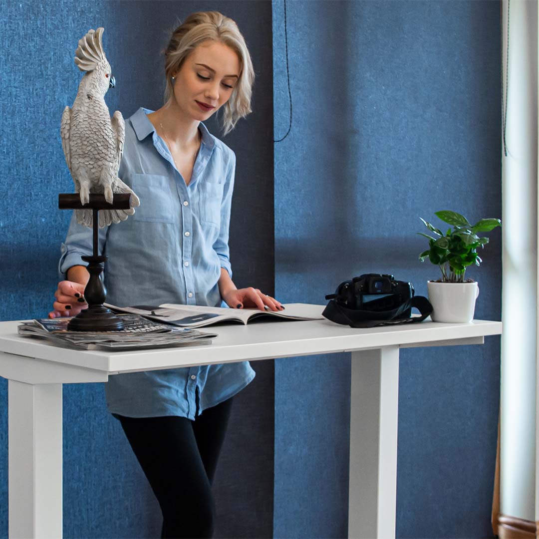 Helping you work from home - height adjustable desk by Lavoro Design