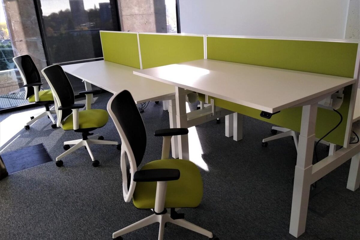 Height Adjustable Bench Desking   Fitout In London